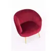 CROWN fotel wypoczynkowy bordowy / złoty