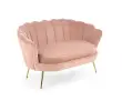 AMORINITO XL fotel wypoczynkowy jasny różowy / ZŁOTY