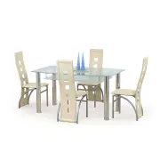 CRISTAL stół bezbarwny/mleczny