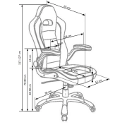 FOTEL OBROTOWY LOTUS CZARNO-POPIELATY – fotel komputerowy, ergonomiczny fotel, fotel do biura, fotel obrotowy, idealny do salonu