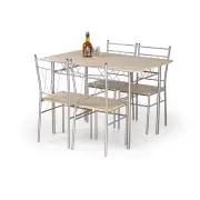 FAUST zestaw stół + 4 krzesła dąb sonoma 1p=1kpl)