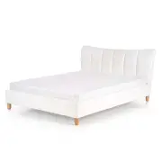 Łóżko tapicerowane SANDY ekoskórą 160x200 białe