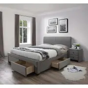 MODENA 160x200 łóżko tapicerowane z szufladami popiel