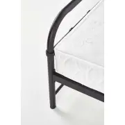 Łóżko metalowe LINDA 120x200 czarne ze stelażem