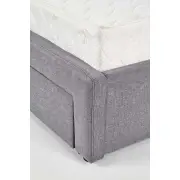 Łóżko tapicerowane 160x200 SZARY pikowane z szufladami BETINA