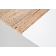 STÓŁ ROZKŁADANY 90X160-200 BIAŁY / DĄB SAN REMO CALIBER – nowoczesny, stół rozkładany do salonu, stół rozkładany 140x80, stół powiększany, nowoczesny stół rozkładany, stół rozkładany do jadalni, stoły rozkładane sklep, stół rozkładany online