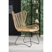 FOTEL OGRODOWY RATTAN NATURALNY INDIANA – nowoczesny fotel, fotel do salonu, fotel wypoczynkowy, fotele stylowe, fotel tapicerowany