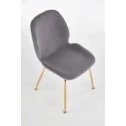 krzesło na złotych nogach K381 popiel