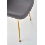 krzesło na złotych nogach K381 detal popielate