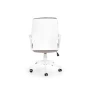 FOTEL OBROTOWY PRACOWNICZY SPIN 2 beżowy / biały – fotel do biura, fotel obrotowy, ergonomiczny fotel, fotel biurowy, idealny do salonu