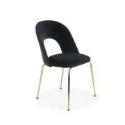K385 krzesło tapicerowane złote nóżki
