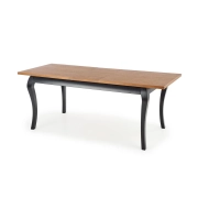 WINDSOR stół rozkładany 160-240x90x76 cm kolor ciemny dąb/czarny (2p=1szt) – stoły rozkładane sklep, nowoczesny stół rozkładany, stół rozkładany do jadalni, stół rozkładany do salonu, stół rozkładany online, stół powiększany, stół rozkładany 140x80
