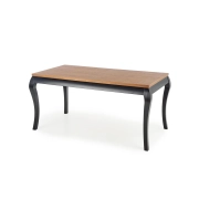 WINDSOR stół rozkładany 160-240x90x76 cm kolor ciemny dąb/czarny (2p=1szt) – stół powiększany, stół rozkładany 140x80, stół rozkładany online, nowoczesny stół rozkładany, idealny do salonu