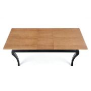 WINDSOR stół rozkładany 160-240x90x76 cm kolor ciemny dąb/czarny (2p=1szt) – stół rozkładany online, stoły rozkładane sklep, stół rozkładany 140x80, stół powiększany, idealny do salonu