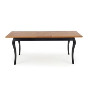 WINDSOR stół rozkładany 160-240x90x76 cm kolor ciemny dąb/czarny (2p=1szt) – nowoczesny stół rozkładany, stół rozkładany online, stół rozkładany do jadalni, stół powiększany, stół rozkładany do salonu, stoły rozkładane sklep, stół rozkładany 140x80