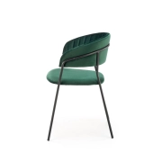 KRZESŁO TAPICEROWANE CIEMNY ZIELONY VELVET K426 – nowoczesny, krzesło jadalnia, krzesło nowoczesne, wygodne krzesła, krzesło tapicerowane, krzesło do salonu