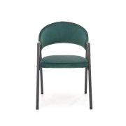 KRZESŁO TAPICEROWANE CIEMNY ZIELONY K473 – nowoczesny, krzesło jadalnia, krzesło nowoczesne, wygodne krzesła, krzesło tapicerowane, krzesło do salonu