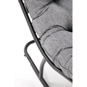 FOTEL OGRODOWY WYPOCZYNKOWY BUJANY POPIEL GATTO – nowoczesny, nowoczesny fotel, fotele stylowe, fotel wypoczynkowy, wygodny fotel, fotel do salonu
