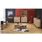 SZAFKA NOCNA DĄB ARTISAN / CZARNY BORNEO SN-1 – szafki nocne, szafka nocna, stolik nocny, szafka sypialnia, szafki do łóżka
