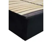 Łóżko tapicerowane PALAZZO 160x200 stelaż podnoszony, Velvet czarny / złoty
