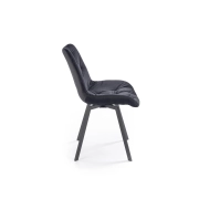 KRZESŁO TAPICEROWANE OBROTOWE K519 czarny – nowoczesny, krzesło jadalnia, wygodne krzesła, krzesło tapicerowane, krzesło nowoczesne, krzesło do salonu