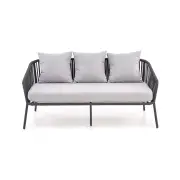 ZESTAW OGRODOWY ROCCA ( sofa + fotel 2x + ława ), ciemny popiel / jasny popiel