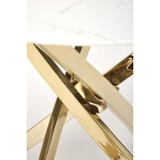 STÓŁ OKRĄGŁY 100 CM BIAŁY / ZŁOTY RAYMOND 2 – nowoczesny, stoły okrągłe sklep, stół okrągły do kuchni, stół okrągły do jadalni, stół okrągły biały, okrągły stół nowoczesny