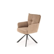 KRZESŁO TAPICEROWANE OBROTOWE CAPPUCCINO K528 – krzesło nowoczesne, krzesło jadalnia, wygodne krzesła, krzesło tapicerowane, idealny do salonu