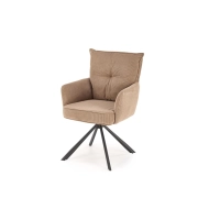 KRZESŁO TAPICEROWANE OBROTOWE CAPPUCCINO K528 – wygodne krzesła, krzesło tapicerowane, krzesło jadalnia, krzesło do salonu, idealny do salonu