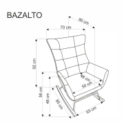 BAZALTO fotel bujany musztardowy – fotele stylowe, fotel wypoczynkowy, fotel do salonu, nowoczesny fotel, fotel tapicerowany