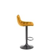 HOKER TAPICEROWANY MUSZTARDOWY H95 – hoker nowoczesny, hoker do kuchni, hoker tapicerowany, hoker barowy, wygodny hoker