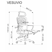 FOTEL OBROTOWY GABINETOWY CZARNY VESUVIO – fotel komputerowy, fotel biurowy, fotel obrotowy, fotel do biura, ergonomiczny fotel