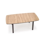 STÓŁ ROZKŁADANY 130–170 CM BARRIL DĄB ARTISAN / CZARNY LOFT NOWOCZESNY MDF góra