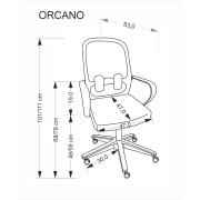FOTEL GABINETOWY ORCANO czarny wymiary