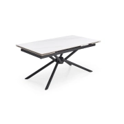 STÓŁ ROZKŁADANY 160–220 CM VITORINO BIAŁY MARMUR LOFT GLAMOUR NOWOCZESNY