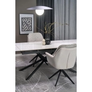 STÓŁ ROZKŁADANY 160–220 CM VITORINO BIAŁY MARMUR LOFT NOWOCZESNY aranżcja