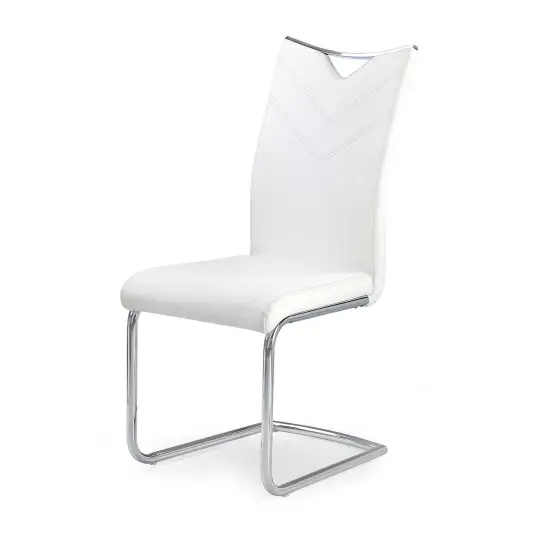 Krzesło K224 białe ekoskóra / chrom