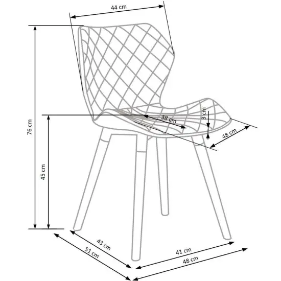 Krzesło K277 popiel / tkanina