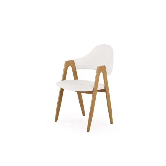 K247 krzesło biały-dąb miodowy
