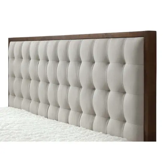 Łóżko drewniane 160x200 z tapicerowanym zagłówkiem SOLOMO STYLOWE