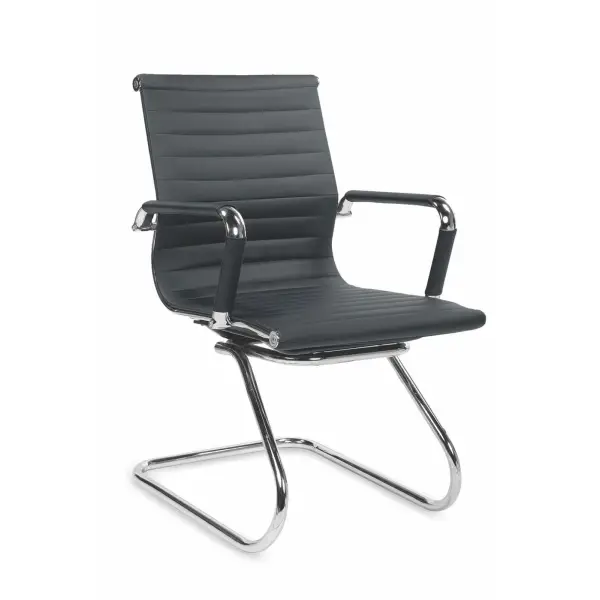 PRESTIGE SKID fotel biurowy na płozach czarny | krzesło konferencyjne