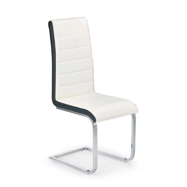 Krzesło K132 biało czarne na płozach