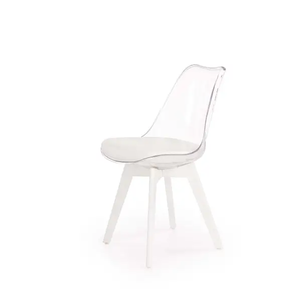 K245 krzesło bezbarwny / biały
