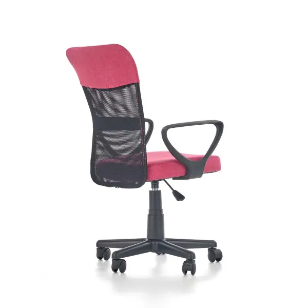 Fotel obrotowy Timmy różowo-czarny / tkanina