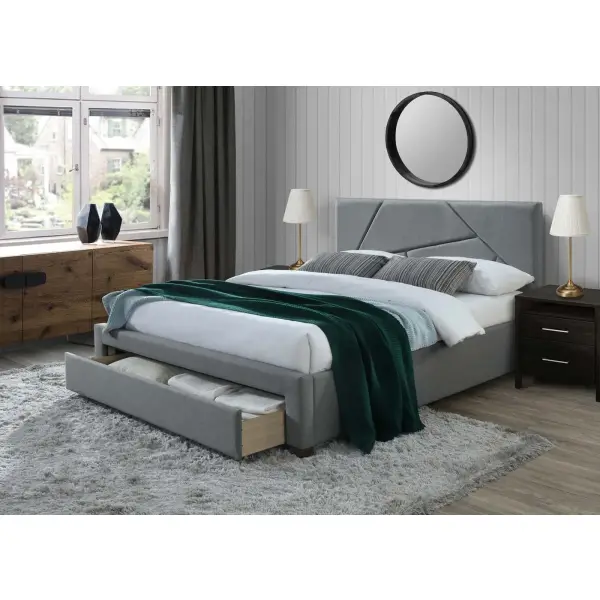 łóżko tapicerowane 160x200 z materacemValery popiel