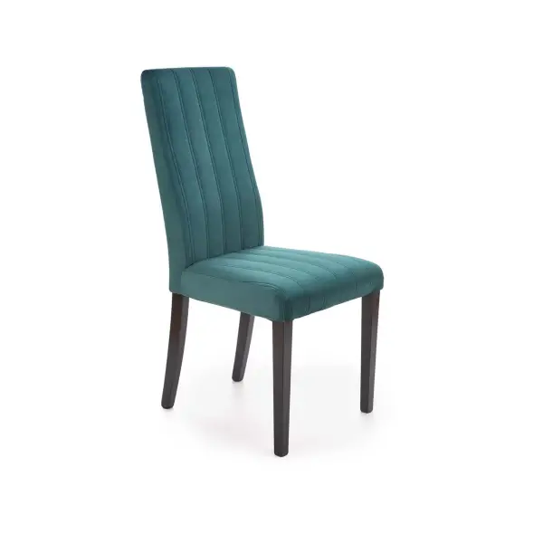 DIEGO 2 krzesło czarny / tap. velvet pikowany Pasy - MONOLITH 37 ciemny zielony)