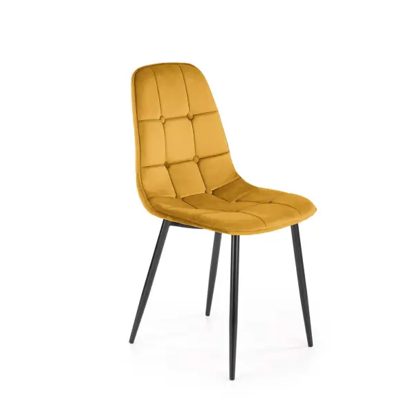 K417 krzesło musztardowy velvet