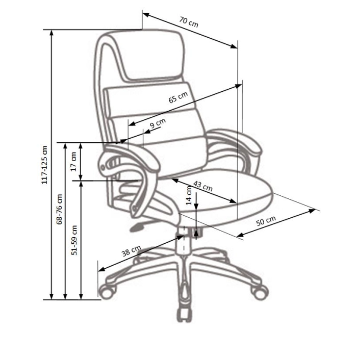 FOTEL OBROTOWY SIDNEY CZARNY – fotel komputerowy, fotel biurowy, fotel obrotowy, fotel do biura, ergonomiczny fotel