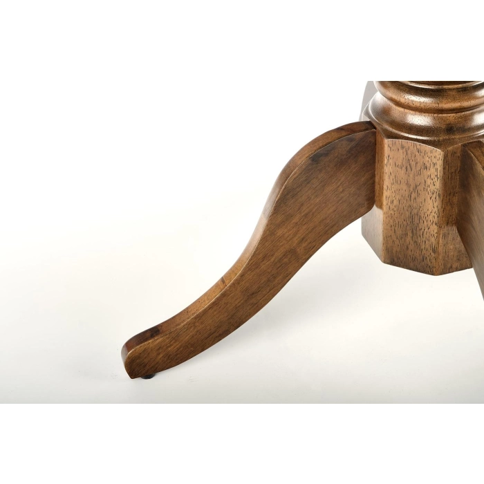 STÓŁ ROZKŁADANY OKRĄGŁY 90-124x90 CIEMNY ORZECH WILLIAM – stół okrągły rozkładany, stół okrągły powiększany, stół okrągły nowoczesny, stół okrągły sklep internetowy, okrągły stół do jadalni