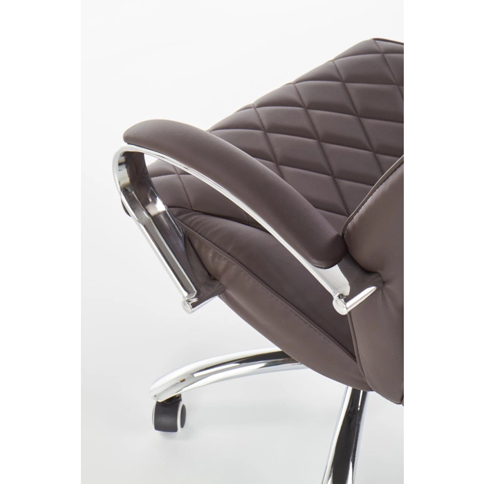 FOTEL OBROTOWY GABINETOWY HILTON czekoladowy – fotel komputerowy, ergonomiczny fotel, fotel do biura, fotel obrotowy, idealny do salonu